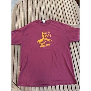 Vintage Rocky IV Ivan Drago "I Must Break You" T-Shirt Maroon AAA Size XL